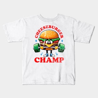 cheeseburger champ Kids T-Shirt